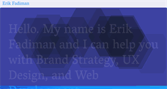Desktop Screenshot of erikfadiman.com